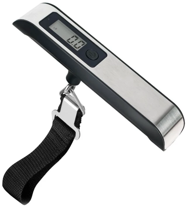 Main image of Portable Digital Hanging Luggage Scale 110lb, Handheld Travel Weight Scale with LCD Display Black
