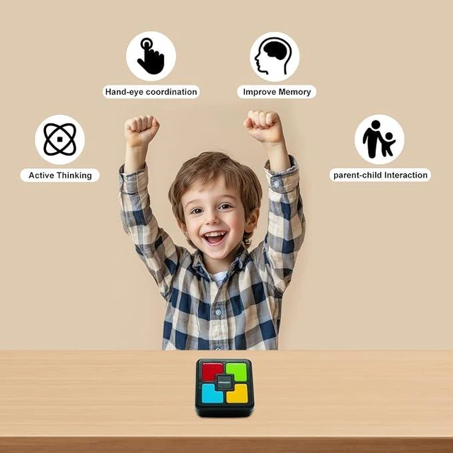 Alt view image 3 of 7 - Handheld Memory Games for Kids Ages 4-8, Light Up Electronic Toys, Car Travel Board Games for Kids,Birthday Gifts for 3-12 Year Old Boys