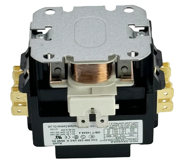 Alt view image 4 of 7 - HCC-2XU04AA 208V-240V 40A DPST Contactor,50-60Hz Bipolar AC contactor