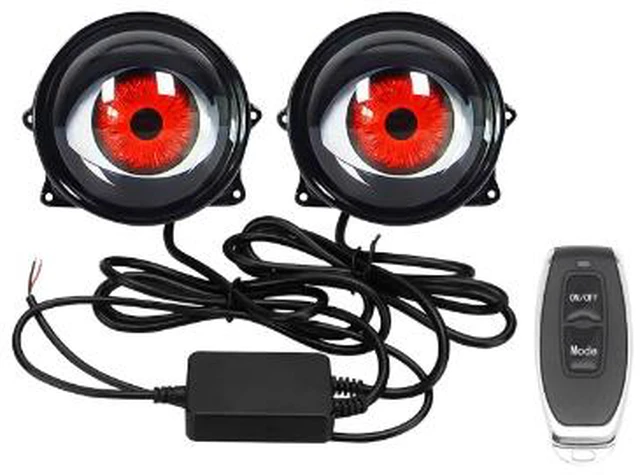 Main image of Upgraded "Demon Eye" LED Headlight Kit Dynamic LED Projector Headlight Kit with Realistic "Ghost Eye" Effect (Includes Wireless Remote) 6-Mode Version (Set of 2)