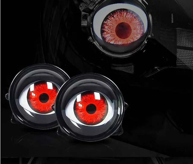 Alt view image 5 of 6 - Upgraded "Demon Eye" LED Headlight Kit Dynamic LED Projector Headlight Kit with Realistic "Ghost Eye" Effect (Includes Wireless Remote) 6-Mode Version (Set of 2)