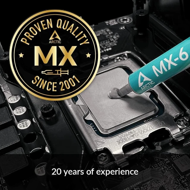 Alt view image 5 of 7 - ARCTIC MX-6 (2 g) - Ultimate Performance Thermal Paste for CPU, Consoles, Graphics Cards, laptops, Very high Thermal Conductivity, Long Durability, Non-Conductive