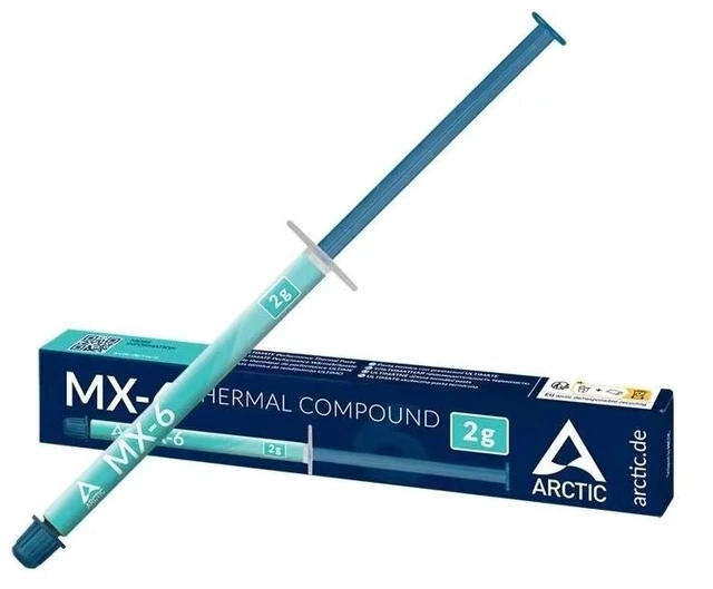 Main image of ARCTIC MX-6 (2 g) - Ultimate Performance Thermal Paste for CPU, Consoles, Graphics Cards, laptops, Very high Thermal Conductivity, Long Durability, Non-Conductive