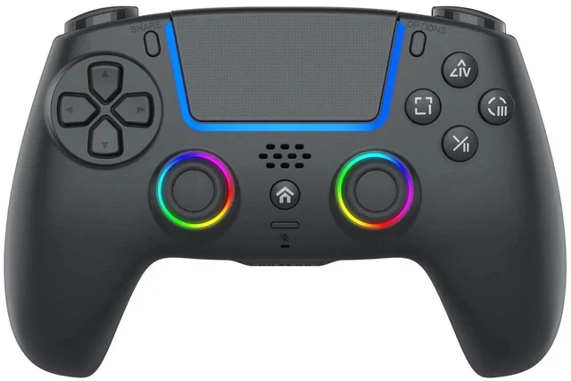 Alt view image 2 of 6 - PS5 Bluetooth Controller with Hall Effect Joystick Wireless & USB for PS5 Slim/Pro and PC, RGB Lighting, Vibration, Macro Programmable, Multi-Platform Gaming