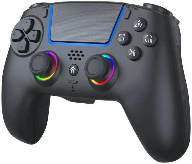 Alt view image 4 of 6 - PS5 Bluetooth Controller with Hall Effect Joystick Wireless & USB for PS5 Slim/Pro and PC, RGB Lighting, Vibration, Macro Programmable, Multi-Platform Gaming