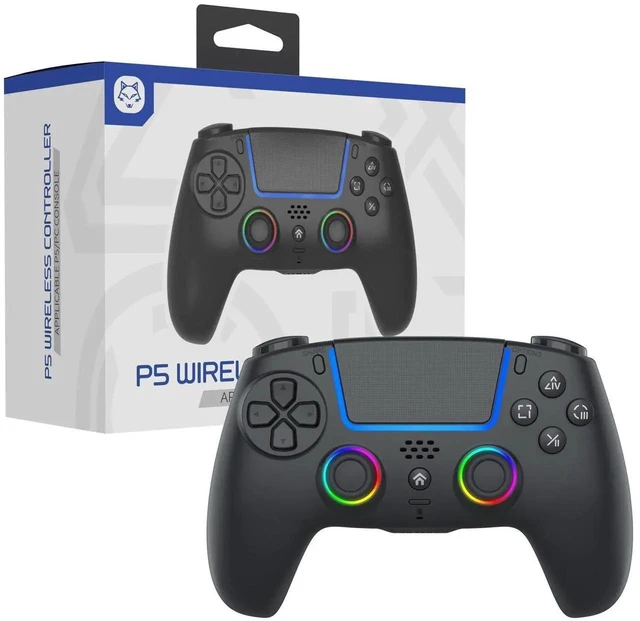 Main image of PS5 Bluetooth Controller with Hall Effect Joystick Wireless & USB for PS5 Slim/Pro and PC, RGB Lighting, Vibration, Macro Programmable, Multi-Platform Gaming