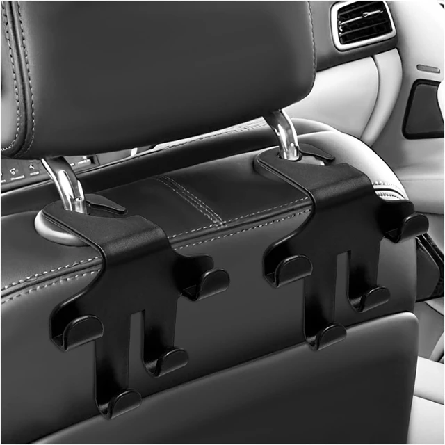 Alt view image 5 of 7 - 2 Pack Car Headrest Hooks, 4in 1 Multi-Function Car Seat Back Hanger, Universal Back Seat Storage Hook & Phone Holder for Purse, Grocery Bags, Handbag, Car Interior Accessories
