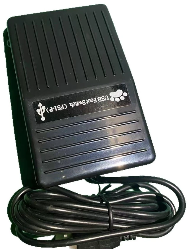 Alt view image 6 of 6 - USB Foot Pedal Switch, HID Programmable Single Footswitch with 2M Cable for PC Game Control, Keyboard Mouse Multimedia String Input, Hands-Free USB Control Pedal for Computer