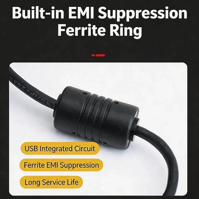 Alt view image 2 of 7 - USB Gaming Foot Switch, 2m Cable, With Ferrite Bead, Anti-Interference, HID Programmable 1-Pedal, Anti-Slip Heavy Duty, MMO Macro Controller for PC, Keyboard, FPS