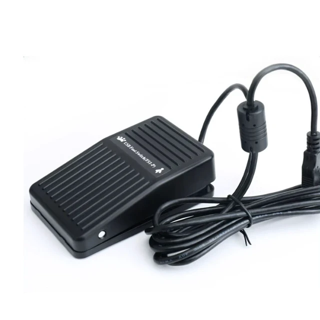 Alt view image 5 of 7 - USB Gaming Foot Switch, 2m Cable, With Ferrite Bead, Anti-Interference, HID Programmable 1-Pedal, Anti-Slip Heavy Duty, MMO Macro Controller for PC, Keyboard, FPS
