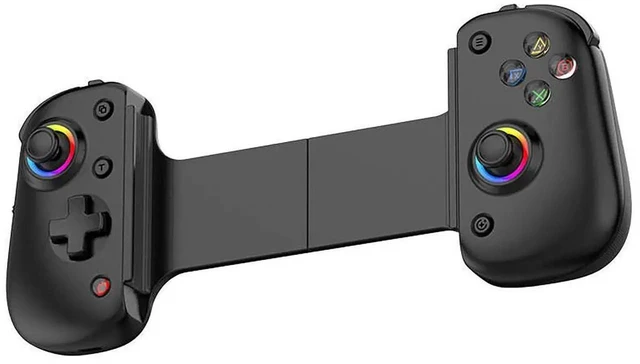 Main image of Wireless Controller D8 Pro for 13in iPad, Tablet, iOS/Android/PC/Switch/PS4, 7-color RGB, Mobile Cloud Game, Streaming on PS/Xbox/PC Console, iPhone 16/15/14, Hall Effects Joysticks, Black