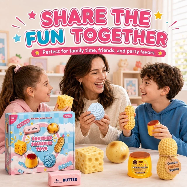 Alt view image 7 of 7 - 6PCS Crunchy Squishy Box Mystery Fun Asmr Feel Set
Crunchy Squishies Stress Balls Blind Slow Return Squishies, Relief Hand Relax Desk Decor Party Favor Gifts for Adult