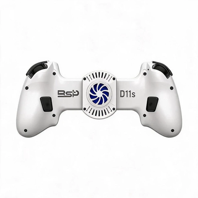 Alt view image 2 of 7 - D11S Gaming Controller with Hall Trigger & Joystick Wireless Bluetooth Streaming Gamepad for Switch/PC/Android/iOS, Stretch Design for Phone/Tablet/Emulator - white D11S - COOLING FAN