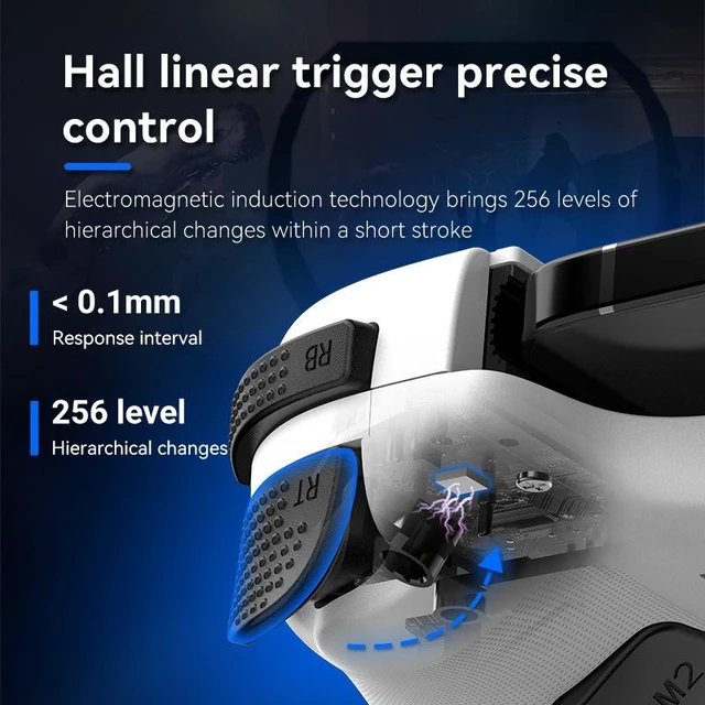 Alt view image 5 of 7 - D11S Gaming Controller with Hall Trigger & Joystick Wireless Bluetooth Streaming Gamepad for Switch/PC/Android/iOS, Stretch Design for Phone/Tablet/Emulator - white D11S - COOLING FAN