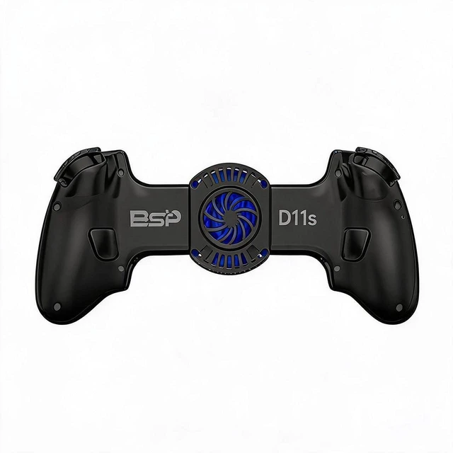 Alt view image 2 of 7 - D11S Gaming Controller with Hall Trigger & Joystick Wireless Bluetooth Streaming Gamepad for Switch/PC/Android/iOS, Stretch Design for Phone/Tablet/Emulator - black D11S - COOLING FAN