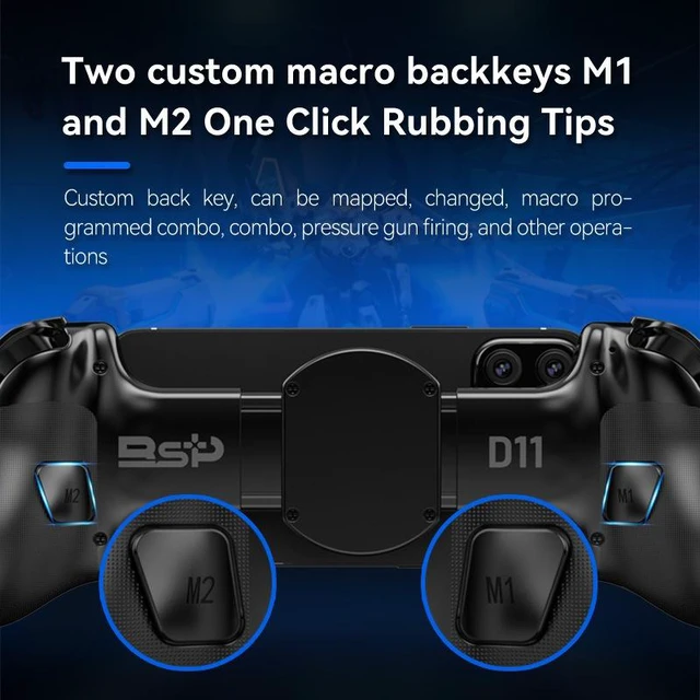 Alt view image 7 of 7 - D11S Gaming Controller with Hall Trigger & Joystick Wireless Bluetooth Streaming Gamepad for Switch/PC/Android/iOS, Stretch Design for Phone/Tablet/Emulator - black D11S - COOLING FAN