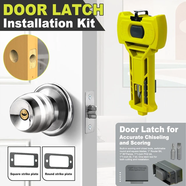 Alt view image 4 of 7 - Door Latch Kit Mortise Lock Installation Tool, Door Lock Chisel Kit for Latch & Strike Plate Fitting