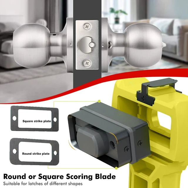 Alt view image 3 of 7 - Door Latch Kit Mortise Lock Installation Tool, Door Lock Chisel Kit for Latch & Strike Plate Fitting