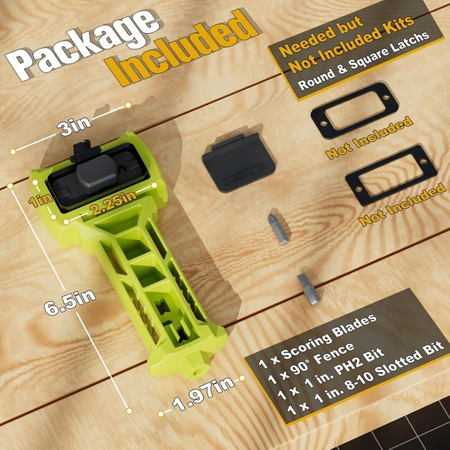 Alt view image 6 of 7 - Door Latch Kit Mortise Lock Installation Tool, Door Lock Chisel Kit for Latch & Strike Plate Fitting