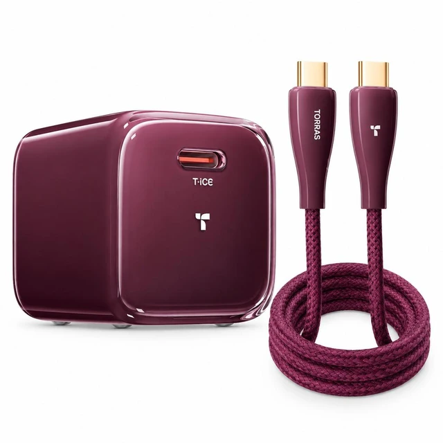 Main image of 60W USB-C Fast Charger Set for iPhone 18/18 Pro Max, Mini Ice Cube Pro PD 3.0 Wall Charger with 5.5ft USB-C Cable, Rapid Charging Kit for iPhone 18/17/16/15 & iPad - with AVS Technology
