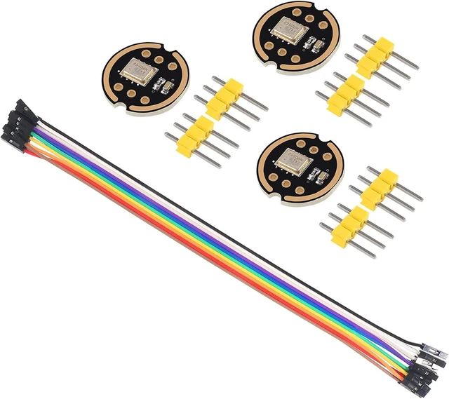 Alt view image 2 of 6 - 3PCS INMP441 Omnidirectional Microphone Module I2S Interface MEMS High Precision Low Power Ultra Small Volume with 20CM/7.8" 10pins Dupont Cable Female to Female for ESP32 DIY