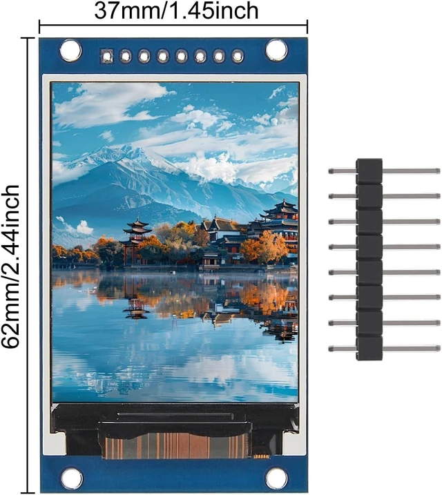 Alt view image 5 of 6 - 1PCS 2.0inch SPI LCD Module, 240x320 IPS TFT Display, ST7789V RGB Color LCD Module with 3.3V/5V for Raspberry Pi, Arduino, STM32 and ESP32 DIY Electronics Projects