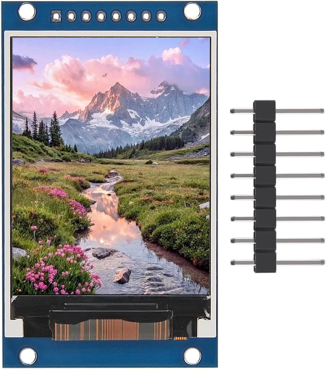 Alt view image 2 of 7 - 5PCS 2.0inch SPI LCD Module, 240x320 IPS TFT Display, ST7789V RGB Color LCD Module with 3.3V/5V for Raspberry Pi, Arduino, STM32 and ESP32 DIY Electronics Projects