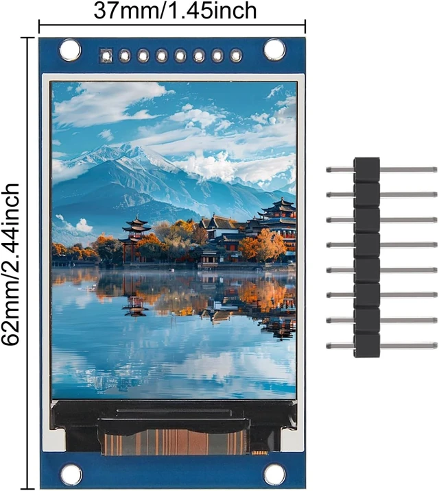 Alt view image 5 of 7 - 5PCS 2.0inch SPI LCD Module, 240x320 IPS TFT Display, ST7789V RGB Color LCD Module with 3.3V/5V for Raspberry Pi, Arduino, STM32 and ESP32 DIY Electronics Projects