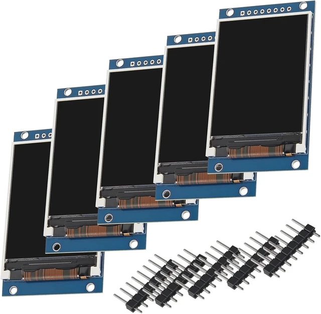 Alt view image 7 of 7 - 5PCS 2.0inch SPI LCD Module, 240x320 IPS TFT Display, ST7789V RGB Color LCD Module with 3.3V/5V for Raspberry Pi, Arduino, STM32 and ESP32 DIY Electronics Projects