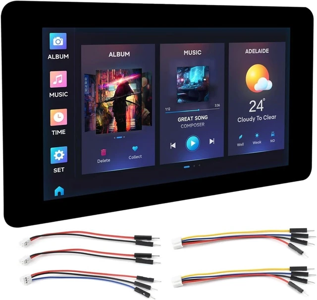 Main image of ESP32-S3 7inch Capacitive Touch Screen Development Board 800×480 Resolution 7 inch 65K RGB LCD Disply,5-Point Touch,Supports WiFi & Bluetooth