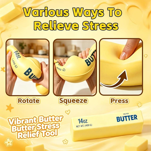 Alt view image 5 of 6 - 10in Giant Butter Squishy Shaving Cream Filled, Jumbo Big Butters Squeeze
14oz Squeeze Stress Stick Not Foam Large Butter Ball Stress Relief Slow Rising Fun for Anxiety Relief Party Favors