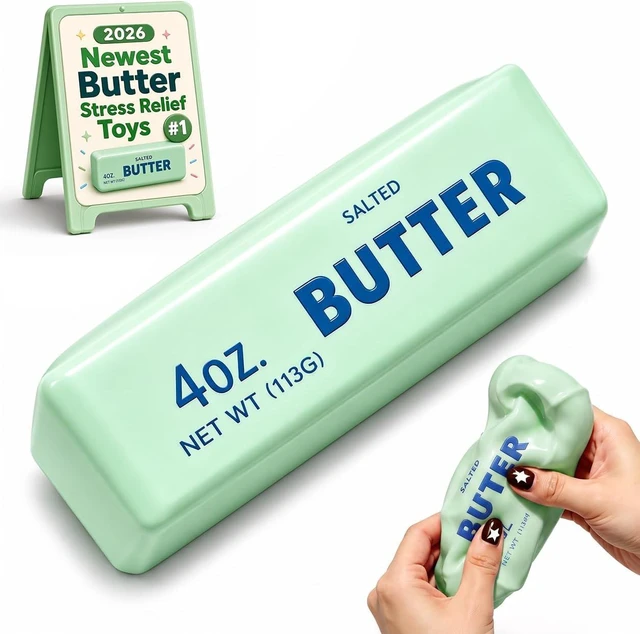 Main image of Crunchy Butter Squishy Asmr Bead Filled, Slow Rising Squeeze (Green Butter)
Squeeze Stress Butter Stick Squishies Slow Rising Squeeze Portable Rebound Calming Anxiety Relief Tool for Adults