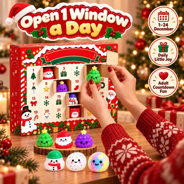 Alt view image 3 of 7 - Squishy Advent Calendar 2026, Christmas 24 Days Squishies Countdown Adults
24 Days of Surprises Squishy Box with 24 Mini Item 24 Pack Xmas Stress Balls Slow Return, Party Favors Stocking Stuffers