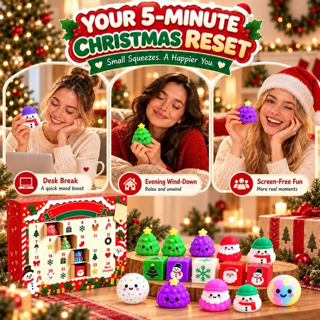 Alt view image 6 of 7 - Squishy Advent Calendar 2026, Christmas 24 Days Squishies Countdown Adults
24 Days of Surprises Squishy Box with 24 Mini Item 24 Pack Xmas Stress Balls Slow Return, Party Favors Stocking Stuffers