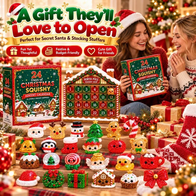 Alt view image 7 of 7 - Squishy Advent Calendar 2026, Christmas 24 Days Squishies Countdown Adults
24 Days of Surprises Squishy Box with 24 Mini Item 24 Pack Xmas Stress Balls Slow Return, Party Favors Stocking Stuffers
