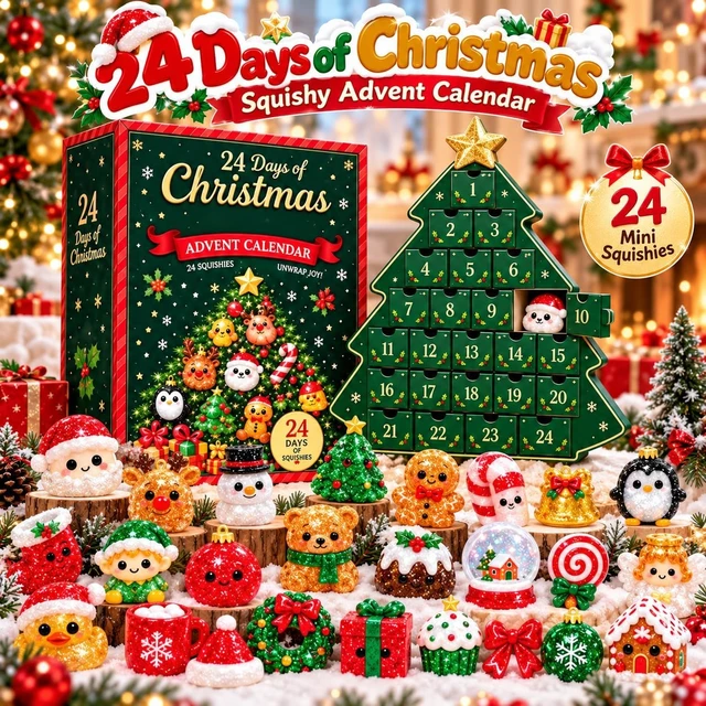 Alt view image 2 of 7 - Squishy Advent Calendar 2026, Christmas 24 Days Squishies Countdown Adult
24 Days of Surprises Squishy Box with 24 Mini Item 24 Pack Xmas Stress Balls Slow Return, Party Favors Stocking Stuffers