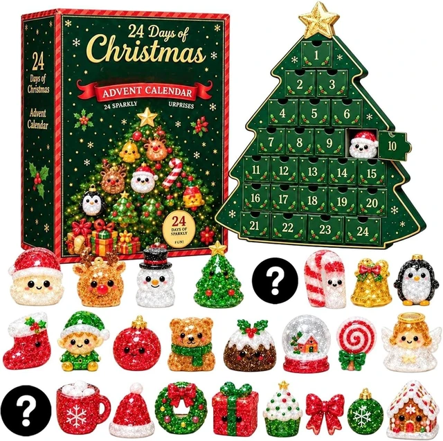 Main image of Squishy Advent Calendar 2026, Christmas 24 Days Squishies Countdown Adult
24 Days of Surprises Squishy Box with 24 Mini Item 24 Pack Xmas Stress Balls Slow Return, Party Favors Stocking Stuffers
