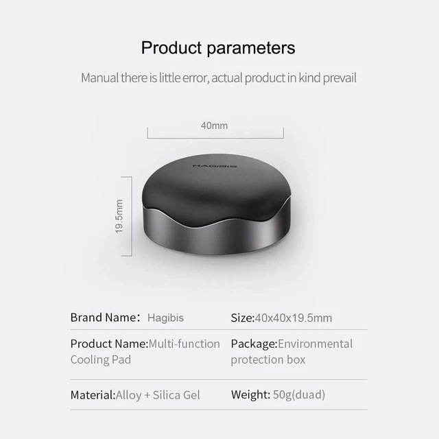 Alt view image 7 of 7 - Laptop Cooling Pad, Hagibis Ergonomic Laptop Stand Small Invisible Cooler Ball Portable Magnetic Foot Heat for MacBook Pro Computer