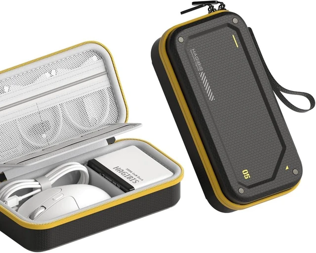 Main image of Hagibis Electronic Organizer Traveling Case Bag EVA Hardshell PU Portable Carrying Pouch for Mouse, Charger, Cables, Power Bank, SD Cards, USB Flash Disks, Accessories (Black)