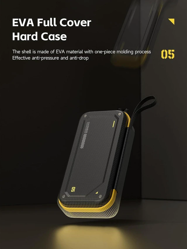 Alt view image 4 of 7 - Hagibis Electronic Organizer Traveling Case Bag EVA Hardshell PU Portable Carrying Pouch for Mouse, Charger, Cables, Power Bank, SD Cards, USB Flash Disks, Accessories (Black)
