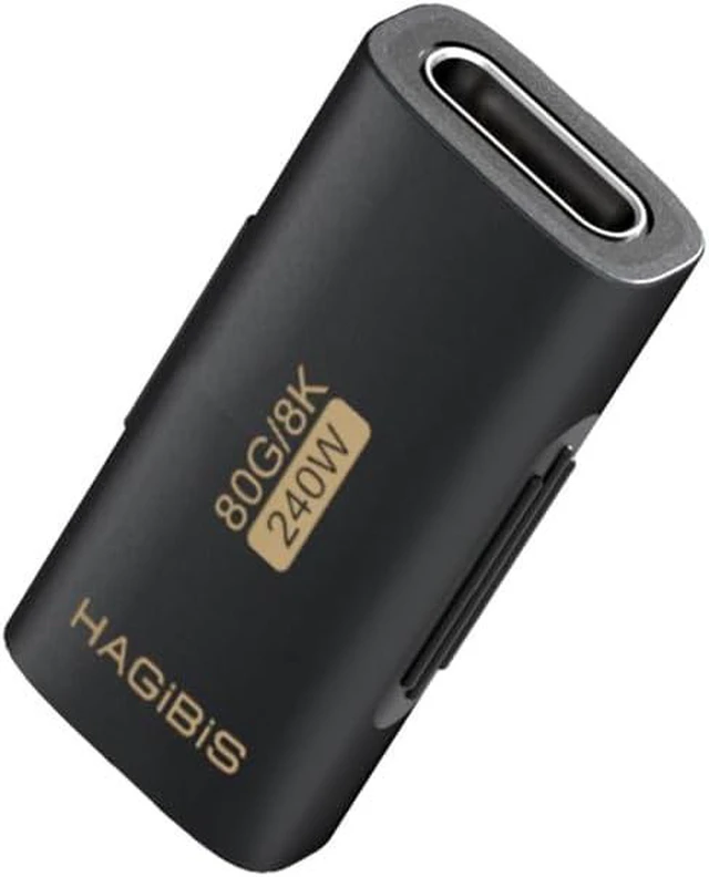 Main image of Hagibis 240W 80Gbps 8K@60Hz USB C Adapter, USB-C Female to Female Adapter, USB4 Connecter for Thunderbolt 5/4/3, Laptop, Switch, Dock, Mac, Tablet, iPhone 16 15 Pro Max