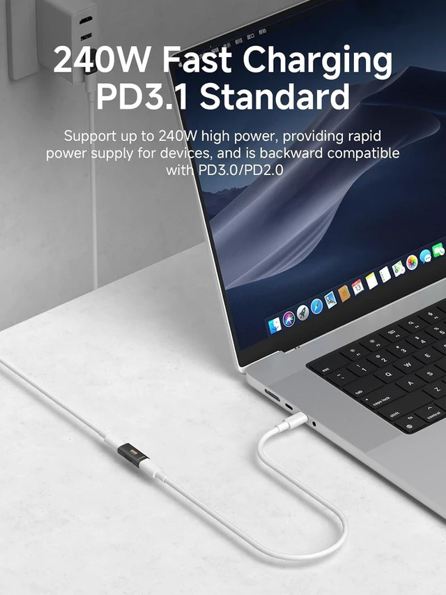 Alt view image 4 of 7 - Hagibis 240W 80Gbps 8K@60Hz USB C Adapter, USB-C Female to Female Adapter, USB4 Connecter for Thunderbolt 5/4/3, Laptop, Switch, Dock, Mac, Tablet, iPhone 16 15 Pro Max