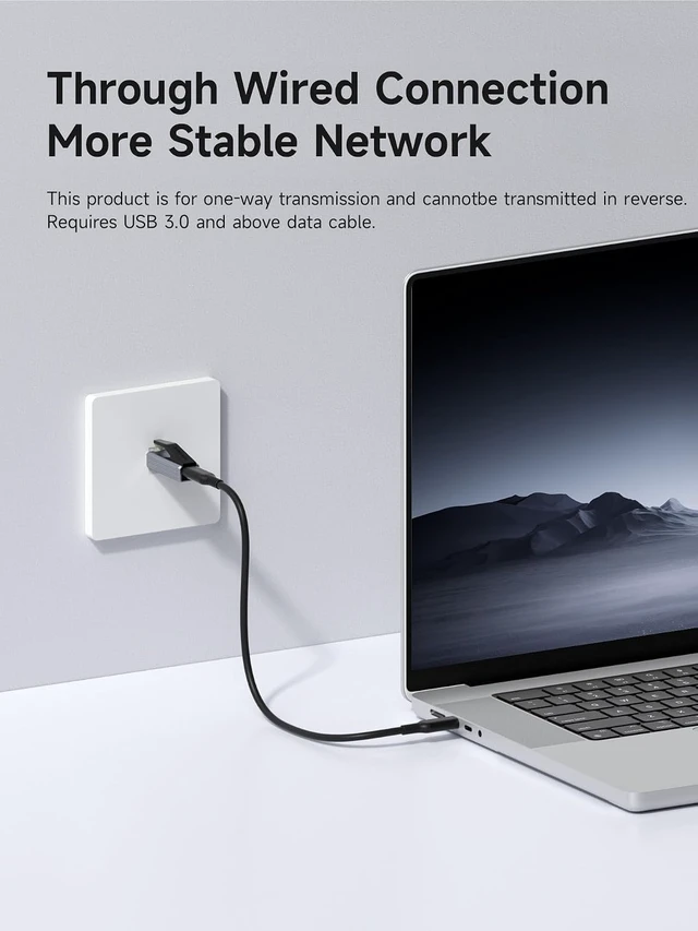 Alt view image 3 of 7 - Hagibis USB C to Ethernet Adapter, USB C Female to 2.5 Gigabit RJ45 Male
Portable 2.5 Gigabit RJ45 to Type-C Network LAN Hub, Compatible for MacBook Pro/Air, iPhone 18/17/16 Pro Max, iPad Pro, XPS