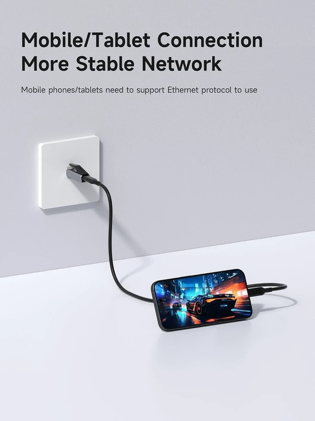Alt view image 4 of 7 - Hagibis USB C to Ethernet Adapter, USB C Female to 2.5 Gigabit RJ45 Male
Portable 2.5 Gigabit RJ45 to Type-C Network LAN Hub, Compatible for MacBook Pro/Air, iPhone 18/17/16 Pro Max, iPad Pro, XPS