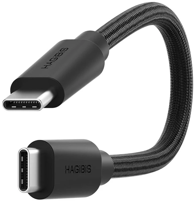 Main image of Hagibis USB4 Cable Vertical Plug USB-C to USB-C Short Cable 80Gbps 240W PD3.1 8K@60Hz Cord USB 4 V2.0 for Thunderbolt 4/5 Mac mini M4 M5 M6 Mac Studio