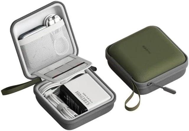 Main image of Hagibis Electronics Organizer Travel Case Cable Organizer Bag Pouch Portable Waterproof Carry Case for Cable, Charger,Power Bank, SD Card, Mouse, USB Flash Disk (DPB01 Green)