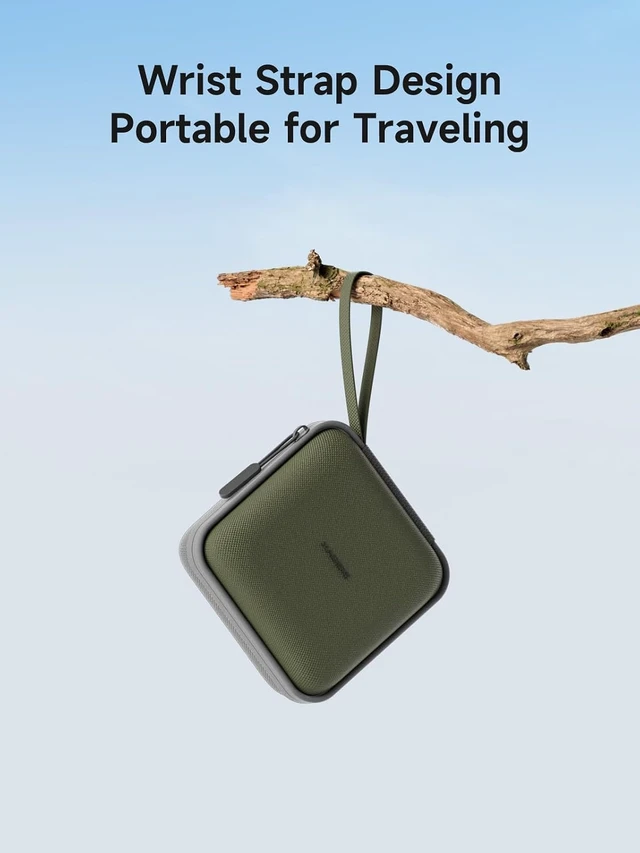 Alt view image 6 of 7 - Hagibis Electronics Organizer Travel Case Cable Organizer Bag Pouch Portable Waterproof Carry Case for Cable, Charger,Power Bank, SD Card, Mouse, USB Flash Disk (DPB01 Green)