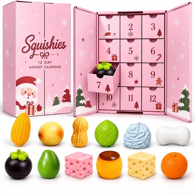 Alt view image 6 of 7 - 12 Days Crunchy Squishy Advent Calendar 2026 Christmas Mystery Box Asmr
12PCS Crunchy Squishy Pack Stress Balls Slow Return Christmas Relief Favor Gifts for Adult