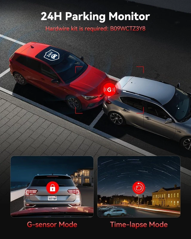 Alt view image 5 of 7 - REDTIGER F7NP 4K Dash Cam Front Rear, STARVIS 2 Sensor, Free Card Included
5.8GHz WiFi-20MB/s Download, WDR Night Vision, Wide Angle, G-sensor Incident Detection, 24H Parking Mode(Hardwire kit needed)