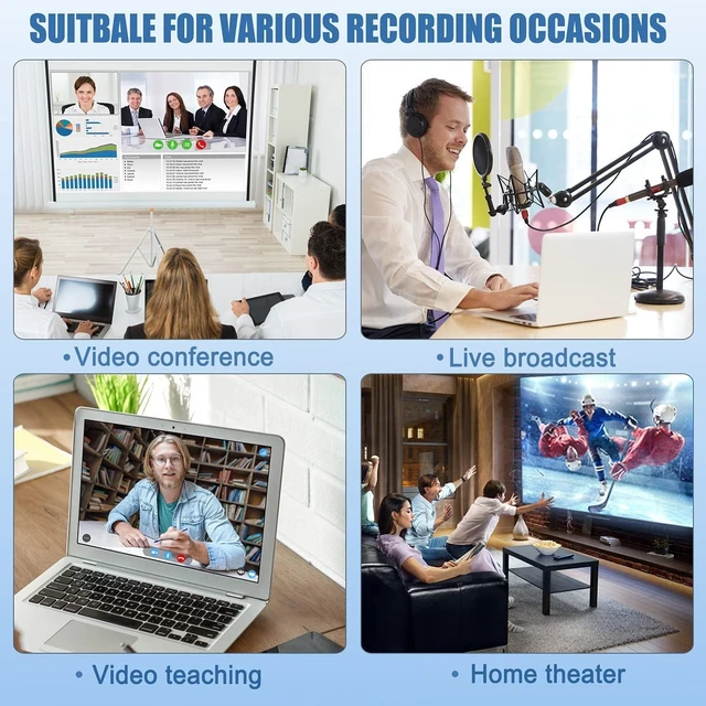 Alt view image 7 of 7 - Video Capture Card, 4K USB3.0 HDMI to USB C, 1080P 60FPS & 2K 30FPS
Capture Card for Streaming, Compatible with iPad Mac OS Windows, Quest 3, OBS, PS5/4, Switch2/1, Xbox, Camera (Silver)